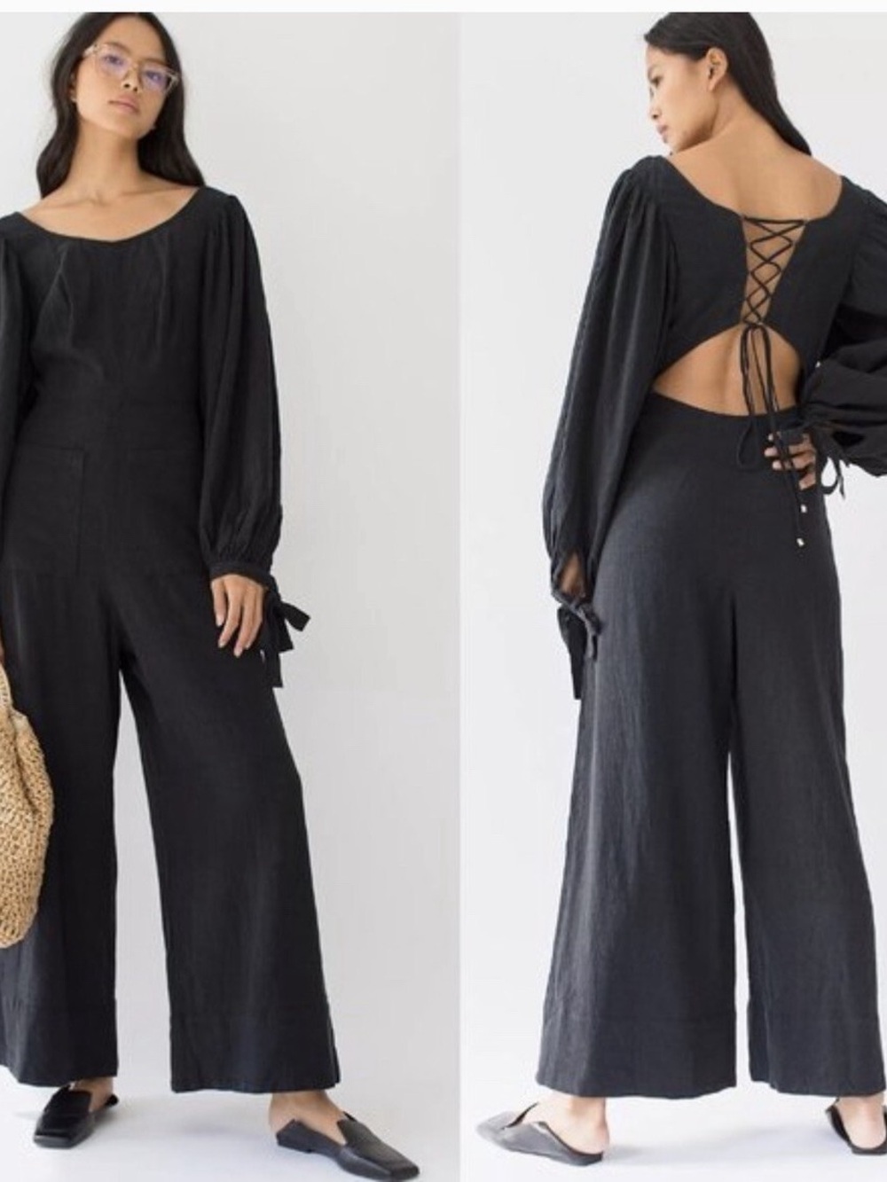 Free People Josie Linen Jumpsuit 🖤